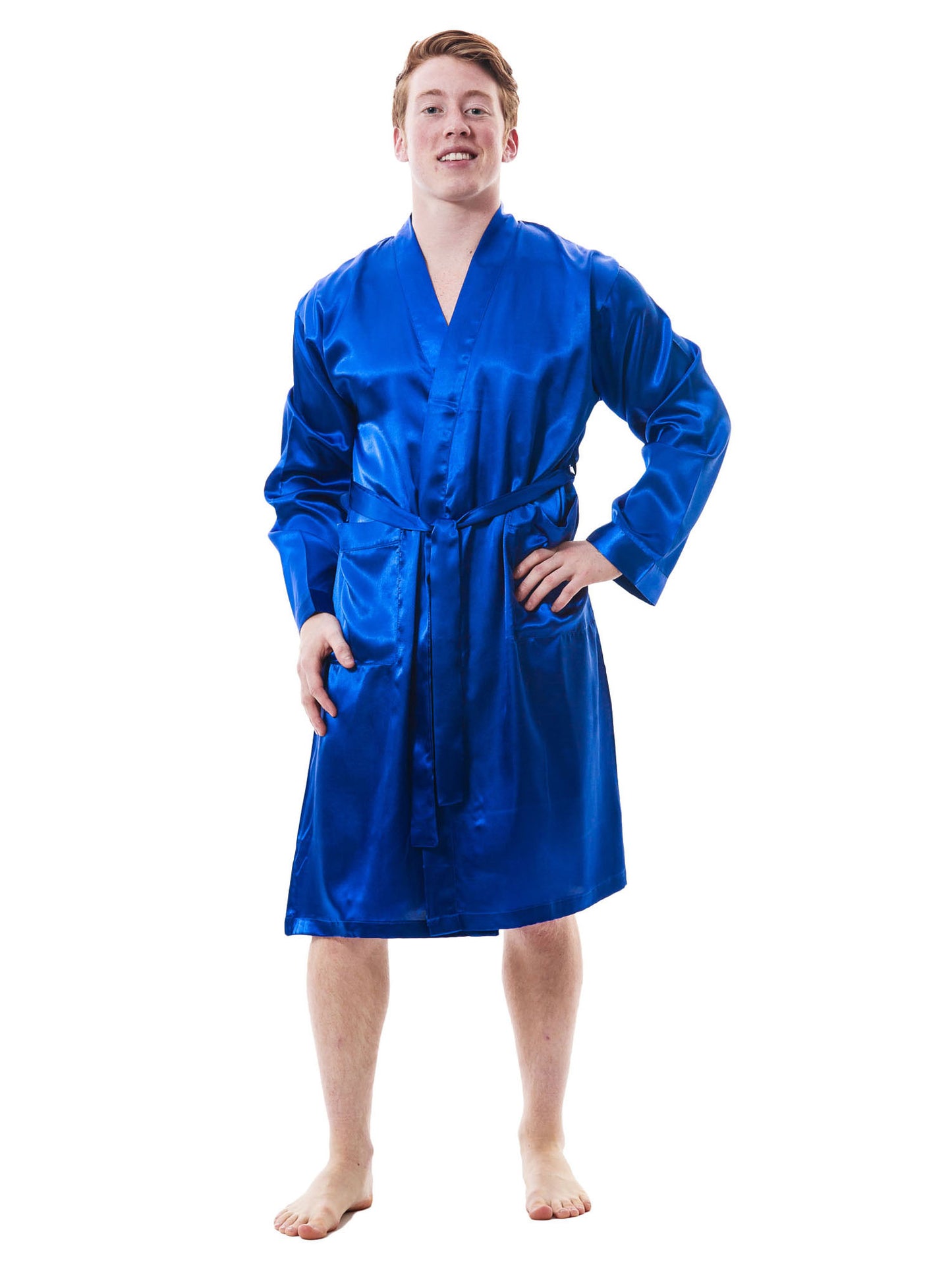 Men's Robe and Shorts / Boxers Set, Satin