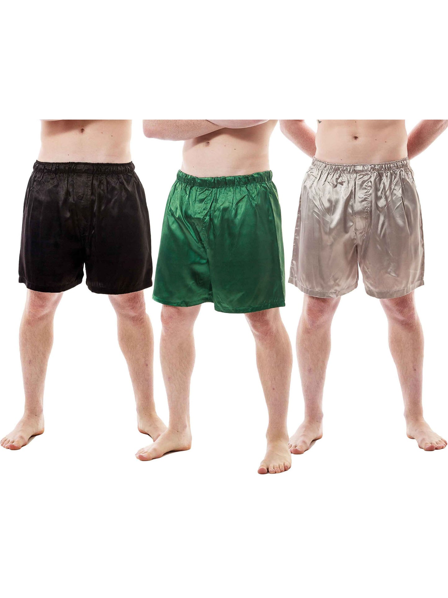 Men's Shorts / Boxers, Satin, 6-Piece Multicolor Combo Pack (MSC-6B01)