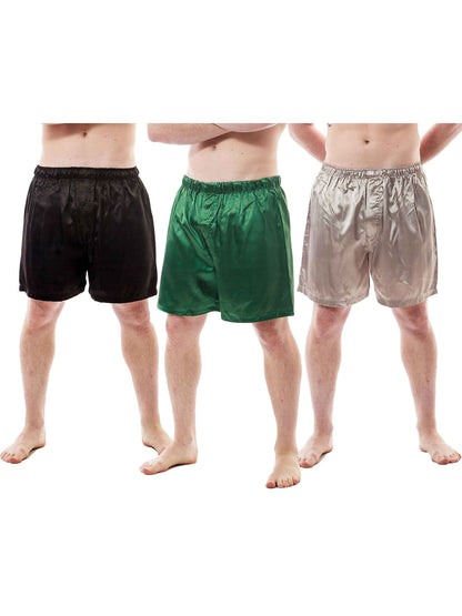 Men's Shorts / Boxers, Satin, 6-Piece Multicolor Combo Pack (MSC-6B01)