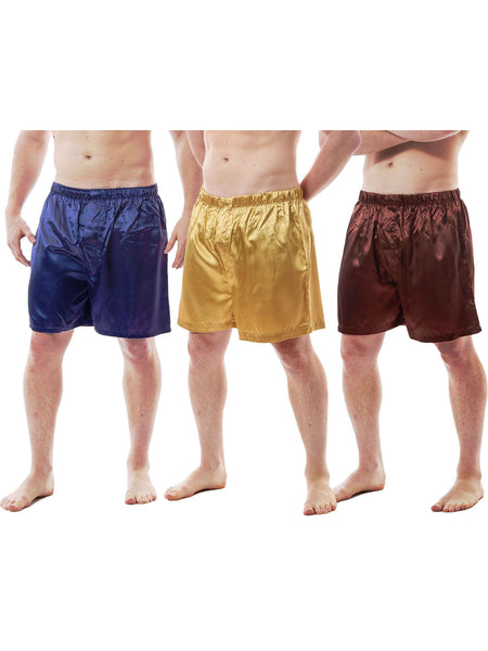 Men's Shorts / Boxers, Satin, 6-Piece Multicolor Combo Pack (MSC-6B01)