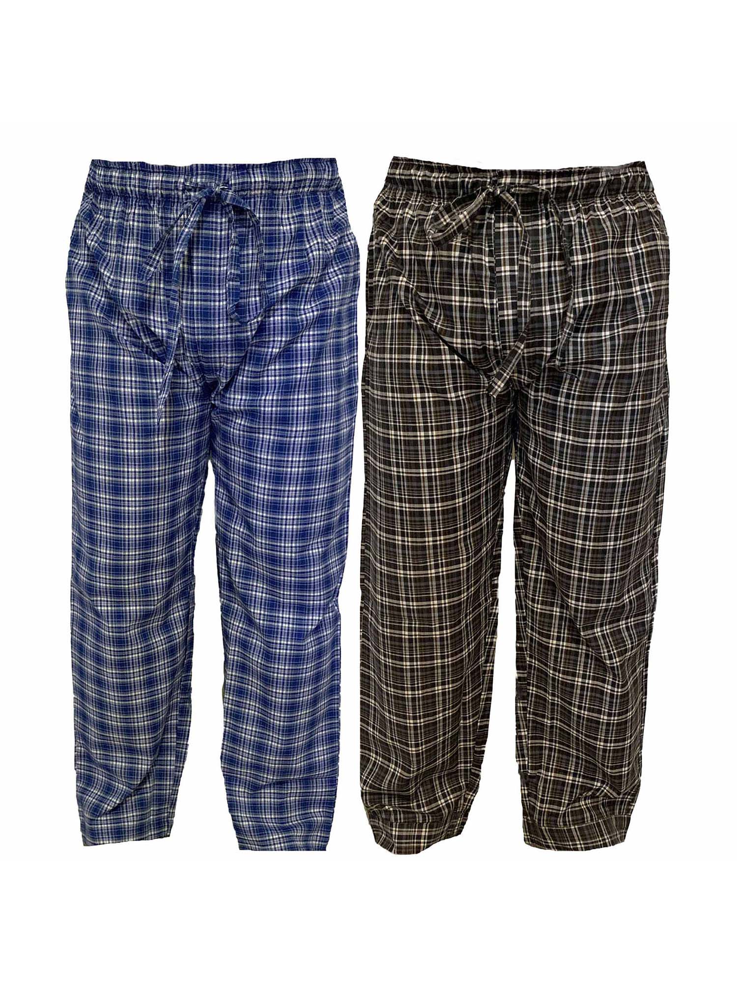 Men's Lounge Pants / Pajama Bottoms / Sleep Pants, Woven, 2-Piece Multicolor Combo