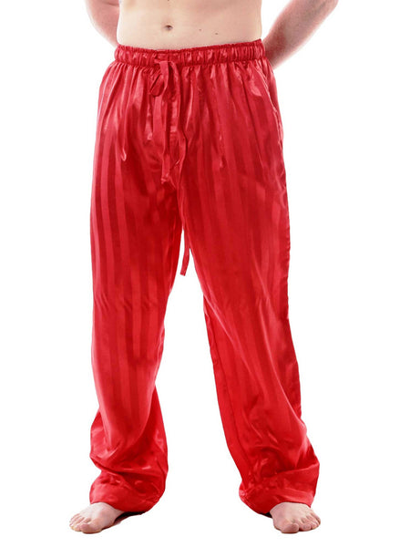 Men's Lounge Pants / Pajama Bottoms / Sleep Pants, Satin, Striped