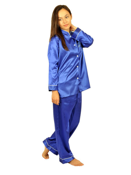 Women's Pajama Set / Pajamas / Pyjamas / PJs, Satin, Mandarin Collar
