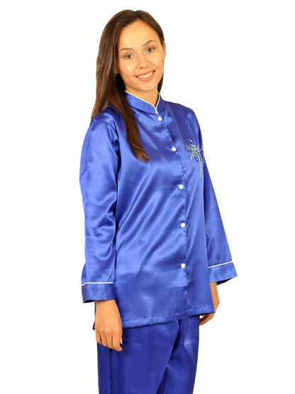 Women's Pajama Set / Pajamas / Pyjamas / PJs, Satin, Mandarin Collar
