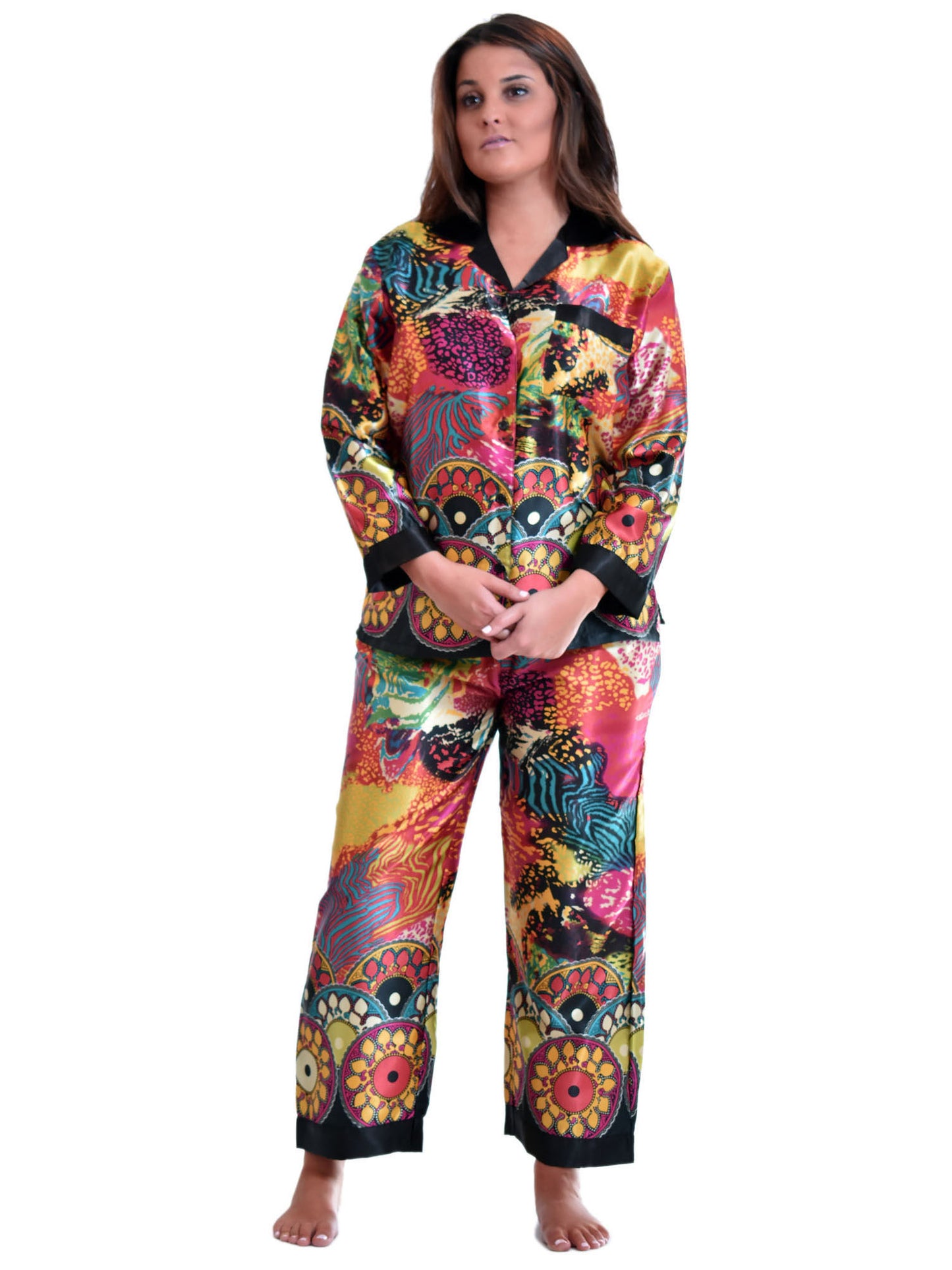 Women's Pajama Set / Pajamas / Pyjamas / PJs, Satin, Various Prints