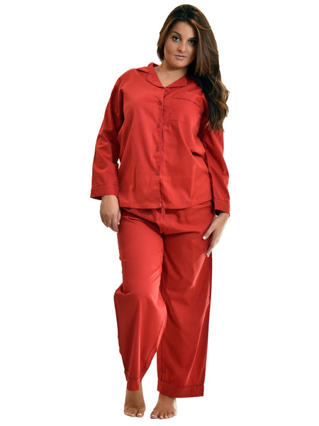 Women's Pajama Set / Pajamas / Pyjamas / PJs, Woven, Full Sleeve with Piping