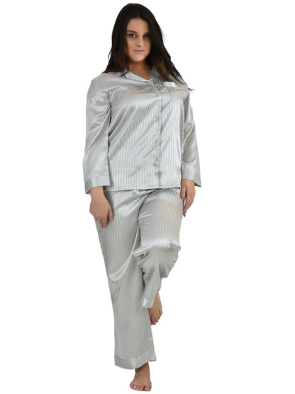 Women's Pajama Set / Pajamas / Pyjamas / PJs, Satin, Striped