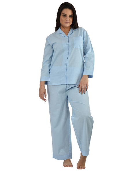 Women's Pajama Set / Pajamas / Pyjamas / PJs, 100% Cotton, Solid Colors