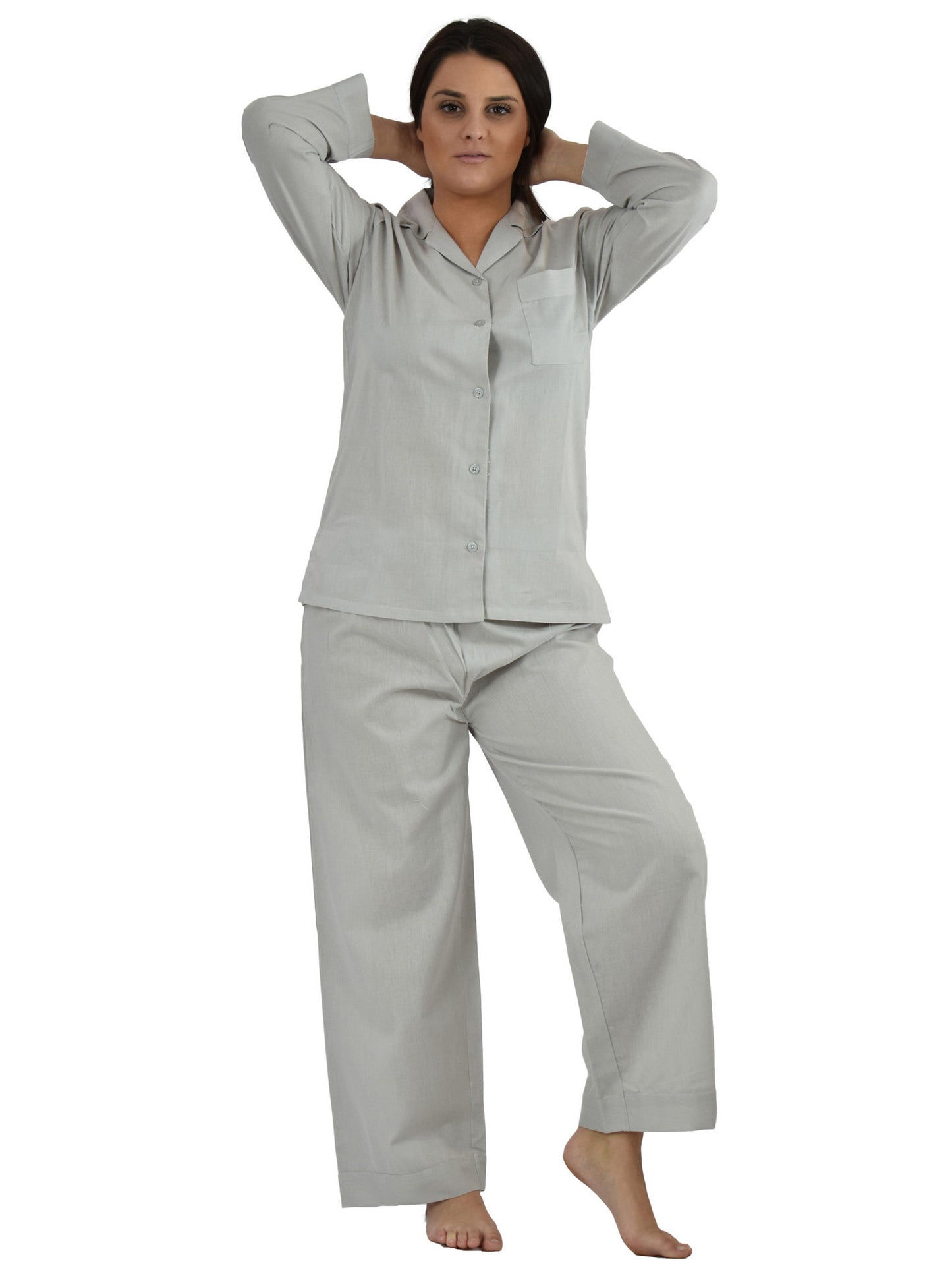 Women's Pajama Set / Pajamas / Pyjamas / PJs, 100% Cotton, Solid Colors