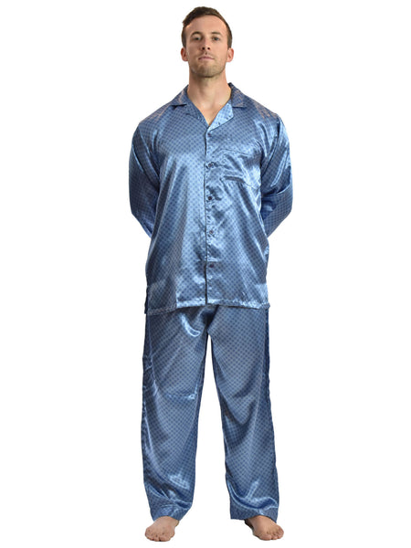 Men's Pajama Set / Pajamas / Pyjamas / PJs, Satin, Tie Print