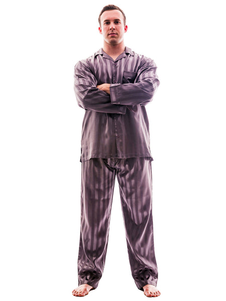 Men's Pajama Set / Pajamas / Pyjamas / PJs, Satin, Striped
