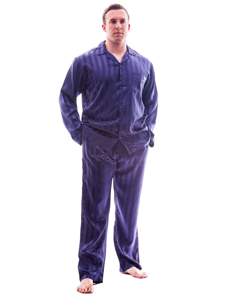 Men's Pajama Set / Pajamas / Pyjamas / PJs, Satin, Striped